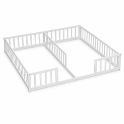 Double twin floor bed  white (new in packaging)