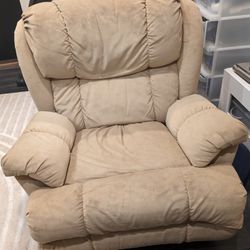 Microfiber Tan/Beige Recliner / Easy Chair