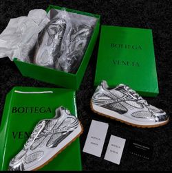 Bottega Veneta Silver Orbit Sneakers (ONLY ONE)