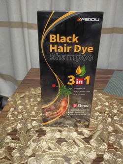 Hair Dye Shampoo Color Black.