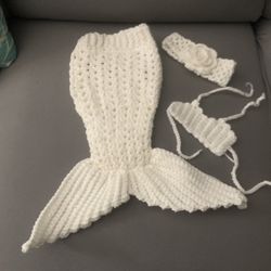 White Mermaid Outfit. NEW. 