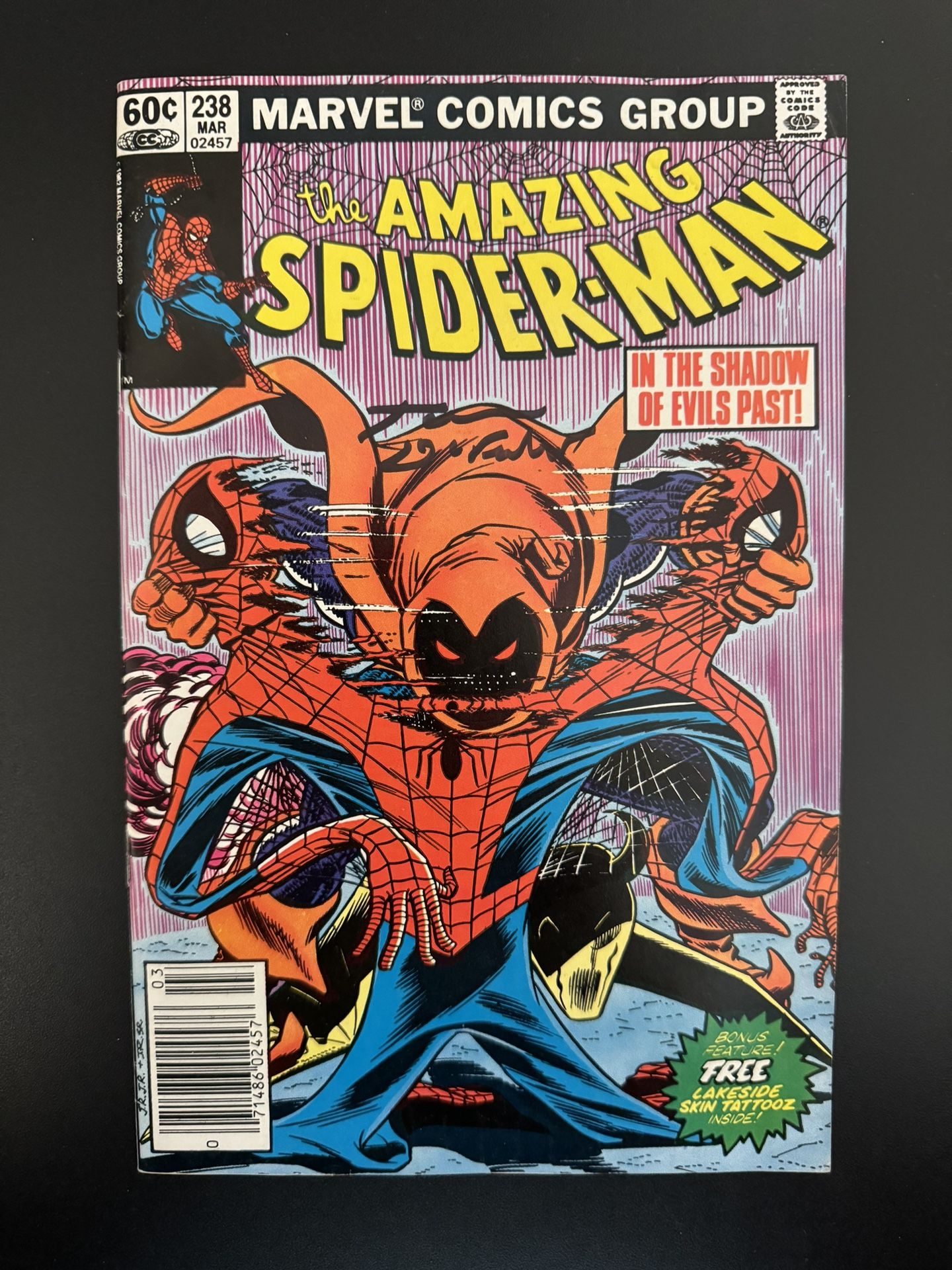 Amazing Spider-Man #238 - KEY, ERROR (*TWO* TATTOOZ), SIGNED, NEWSSTAND!