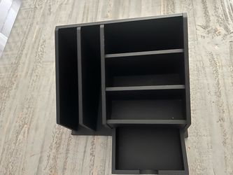 Organizador negro de madera