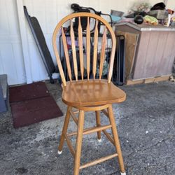 Wooden Barstool/High Chair