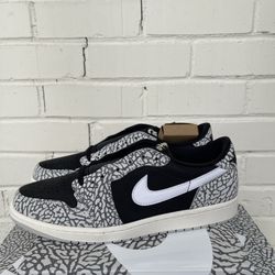 NEW Nike Air Jordan 1 Retro Low OG Black Cement Sail CZ0790-001 Men's Size’s 10 & 13