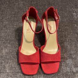 NEW! Ladies Red Chunky Heels