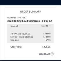 Rollins Loud 3 Day GA 