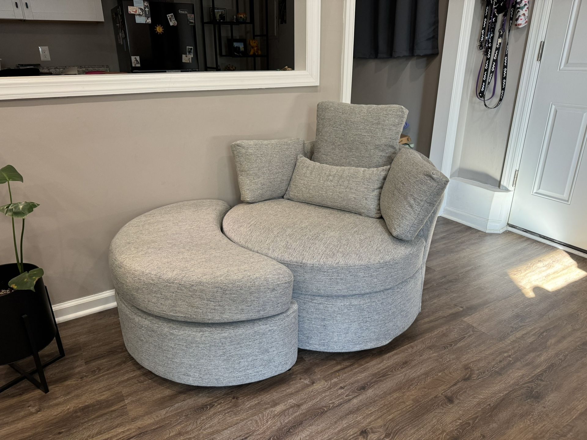 Chair And A Half With Ottoman