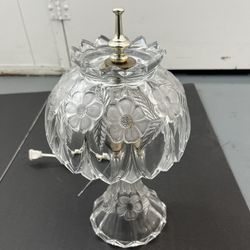 Vintage 50s Flower Crystal Raised Lamp 