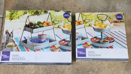 BH& Garden galvanized serving trays