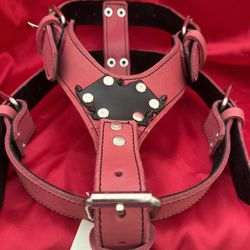 Dog Harness Leather Spike
