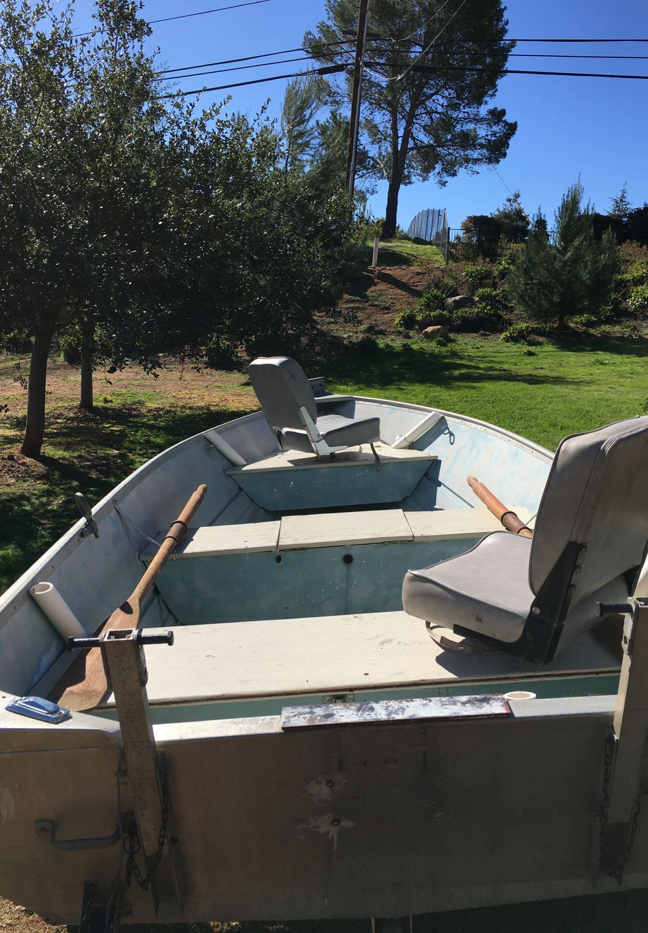 12’ Gregor welded aluminum boat and trailer