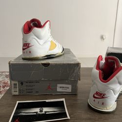 Jordan 5 Fire Red Size 9 1(contact info removed)