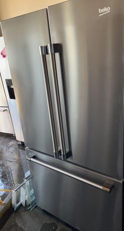 Beko 3 Door Stainless Steel Fridge
