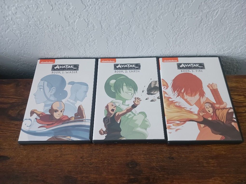 Avatar The Last Airbender Books 1 Water  2 Earth 3 Fire Complete DVD Collection
