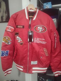 49ers Alpha Industries MA-1 Bomber Jacket Large