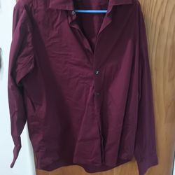 A maroon shirt