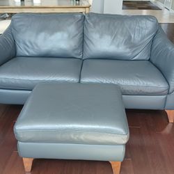 Natuzzi couch, chair, and ottoman
