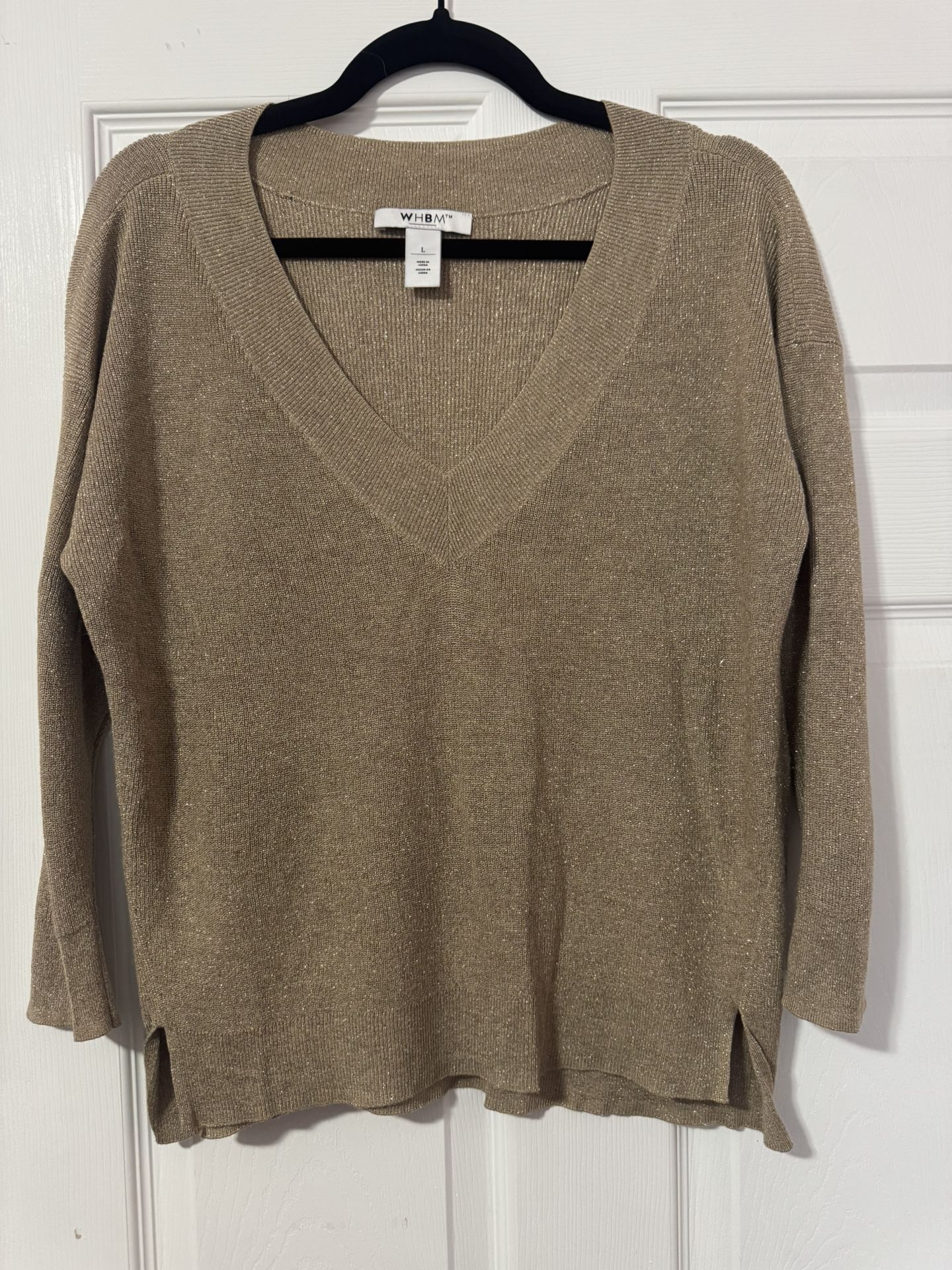 Size Large GOLD White House Black Market WHBM Casual, Dressy Or Professional Work Wear Women’s Clothing Clothes