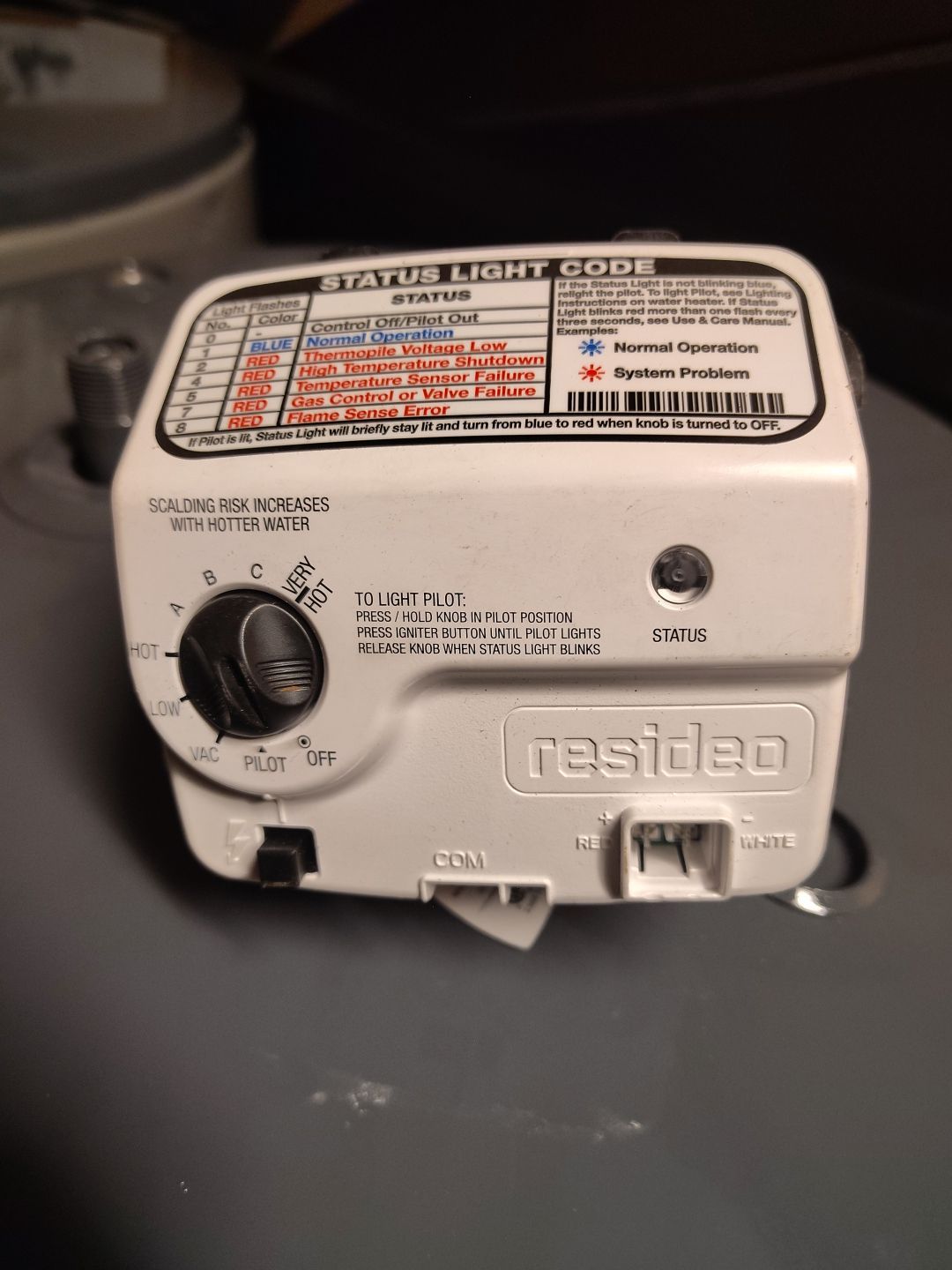 Natural gas control valve for hot water tank brand new
