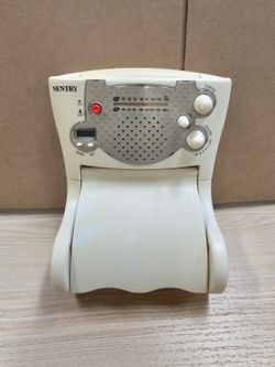 Sentry Toilet Paper Holder Wall Mount With AM/FM Radio And Clock