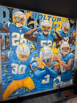 LA Chargers hand painted mural