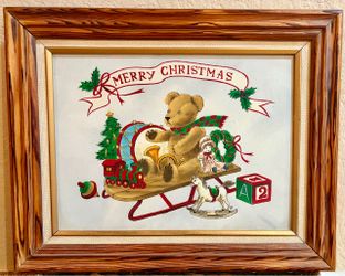 Framed Christmas Artwork – Vintage Style Holiday Decor