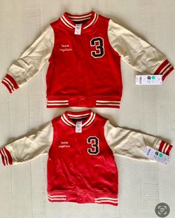 Carter's Red & Cream 'Team Captain' Varsity Jacket for Kids