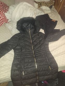 Michael Kors Woman Hood Fur Puffer