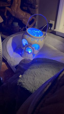 Brand New Pre-Lit Ceramic Skeleton Lantern 