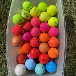 Assorted Colors Gloss Golf Balls (65)