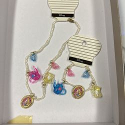 Vintage Disney Store - Alice In Wonderland Necklace And Bracelet 