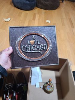Carl Reed Copper Wire And Pin Wall Art “I Love Chicago” 1982 Home decor Illinois