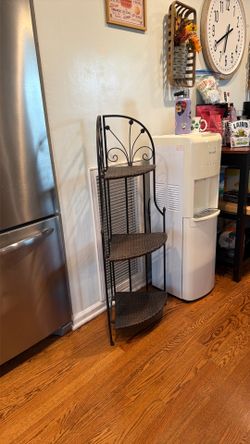Corner three tier shelf