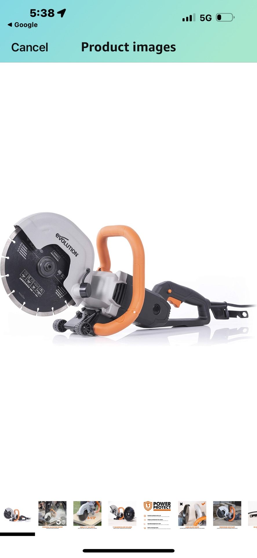New Evolution Concrete Saw Never Opened