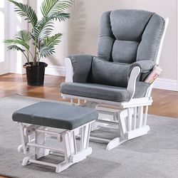 Brand New White Grey Barnhouse Gliding Rocking Chair Style