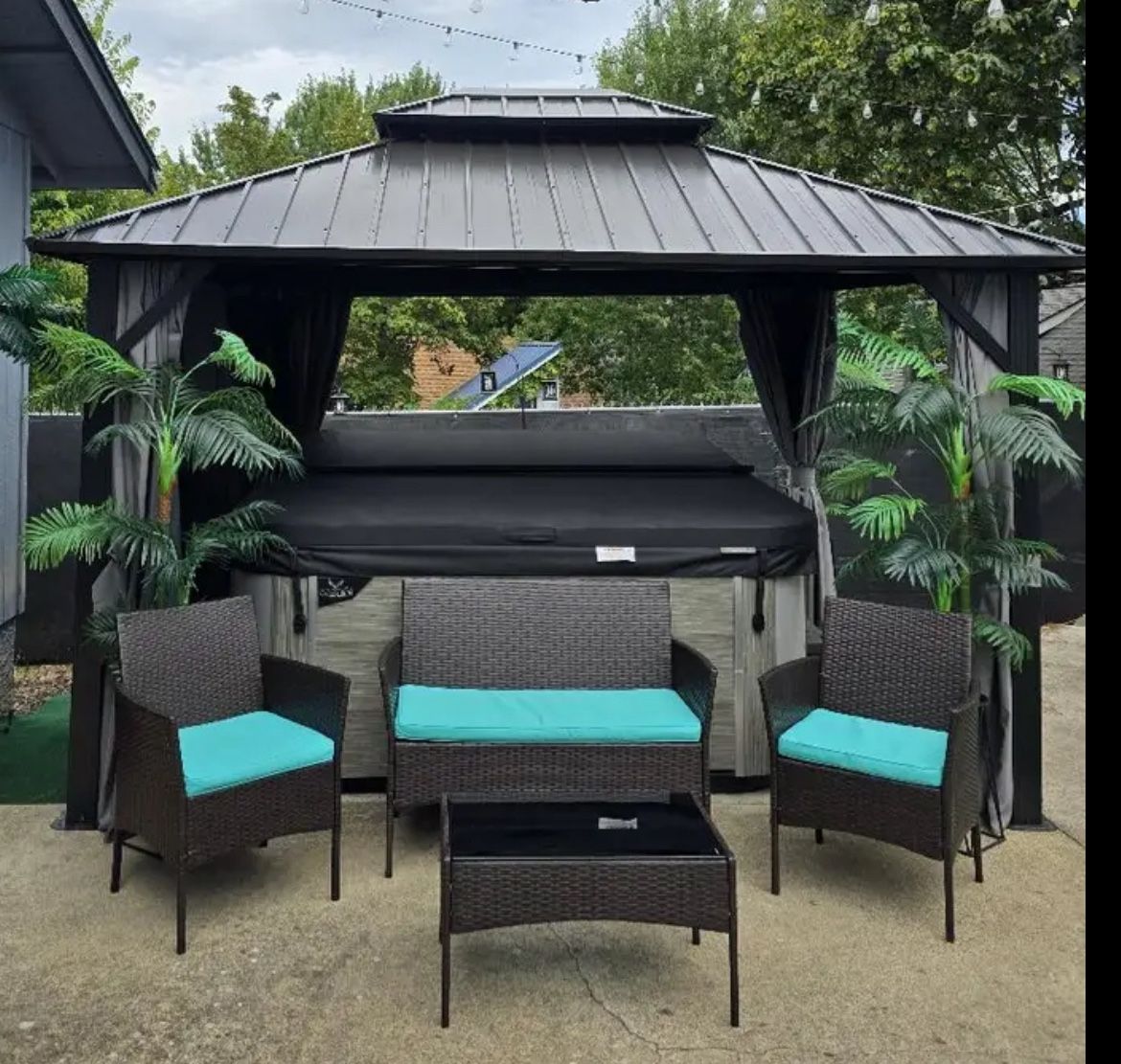 Brand new Four piece sofa combination table and chair