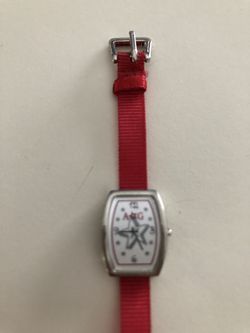 American Girl accessories: watch, charm necklace and hair tie