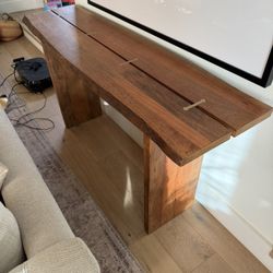 Solid Wood Console Table – 58” W X 30”T X 15”– Modern Rustic – Heavy & High Quality