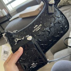 Coach Teri Signature Bag In Signature Leather With Wallet 