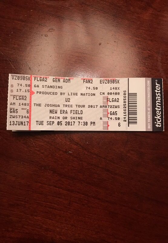 U2 Tickets/ Buffalo, NY