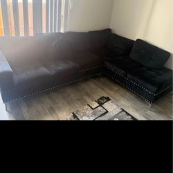 Black sectional couches