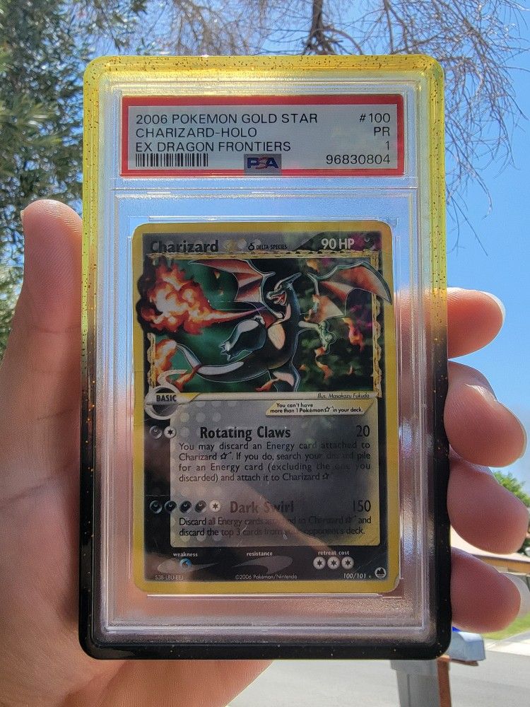Pokemon Charizard Gold Star Psa 1