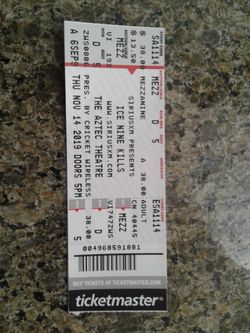 (1) one-Ice Nine Kills concert San Antonio ticket.