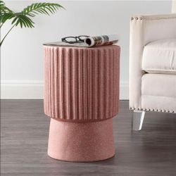 JONATHAN Y Louisa 19" Art Deco Tambour Side Table, Pink
Indoor/Outdoor, Terrazzo Texture, Round Polyresin Garden Stool, All-Weather Finish, UV Protect
