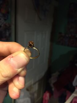 10k gold tigers eye ring