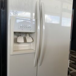 Off White Side By Side Refrigerator 