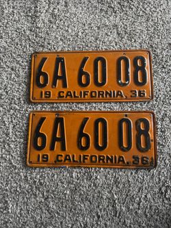 Vintage License Plate