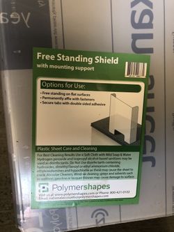 Sneeze Guard 24 in. x 32 in. with 6. in. Sides Clear Protection Shield Freestanding with Pass Through