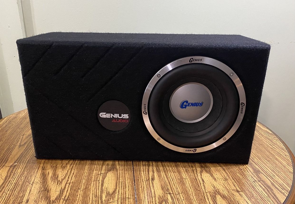 10” Genius Audio 2000w Max Power Subwoofer + Ported Box